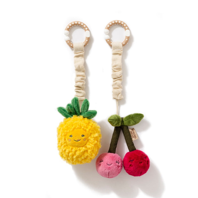 Living Textiles Stoller Toys 2PK - Pineapple & Cherries