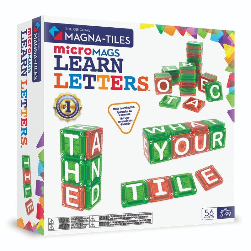 Magna Tiles MicroMAGS - Learn Letters