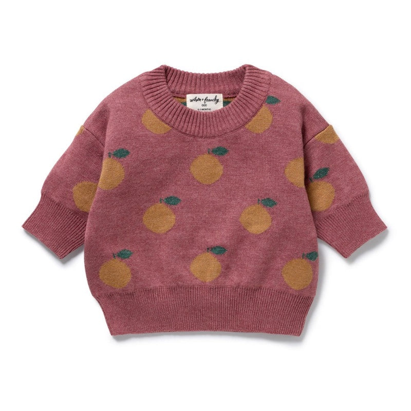 Wilson & Frenchy Knitted Jacquard Jumper - Clementine