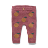 Wilson & Frenchy Knitted Jacquard Leggings - Clementine