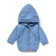 Wilson & Frenchy Knitted Cable Jacket - Frosted Blue