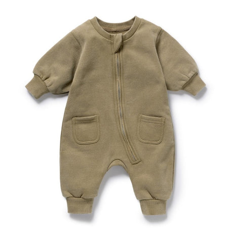 Wilson & Frenchy Terry Growsuit - Olive
