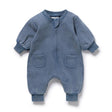 Wilson & Frenchy Terry Growsuit - Twilight Blue