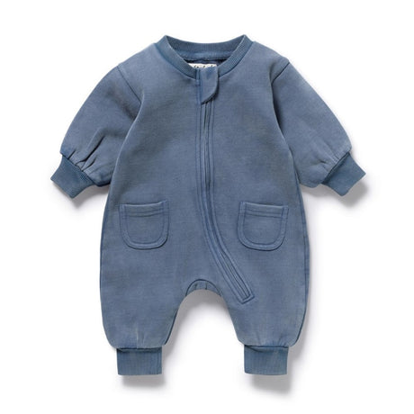 Wilson & Frenchy Terry Growsuit - Twilight Blue