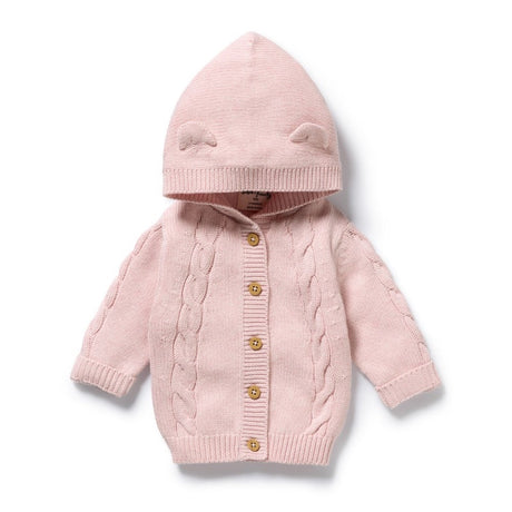 Wilson & Frenchy Knitted Cable Jacket - Marshmellow