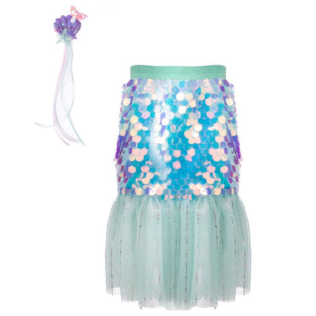 Bling Bling Mermaid Skirt & Hairclip Set - Mint