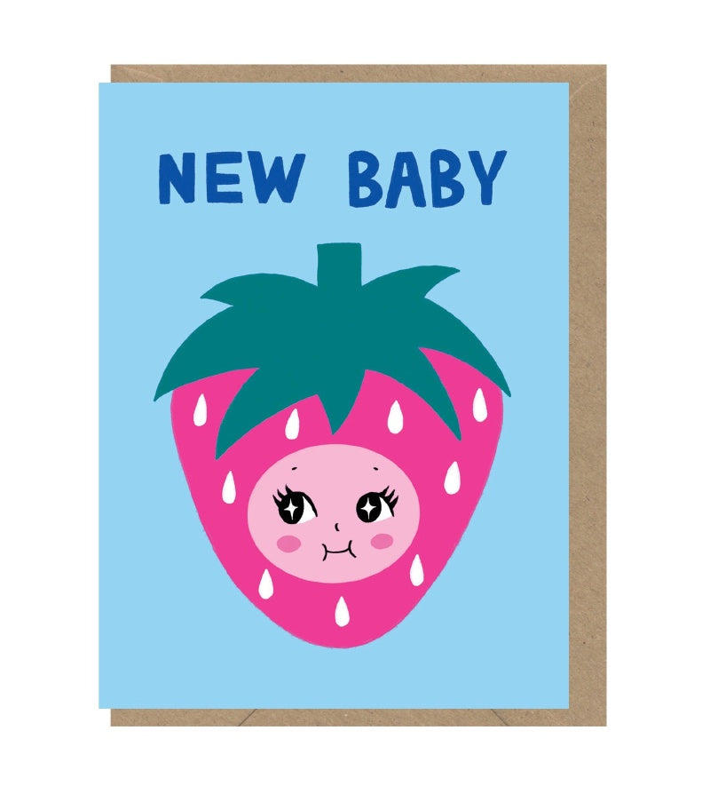 New Baby Card - Strawberry