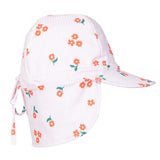 Acorn Swim Flap Cap - Striped Posy