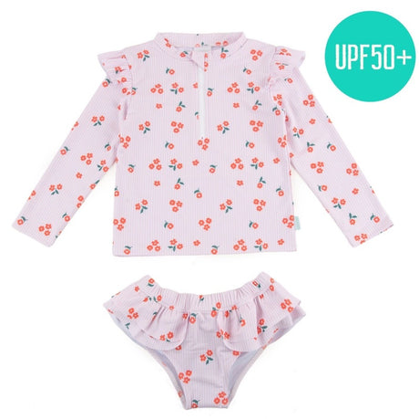 Acorn Swimsuit - Striped Posy
