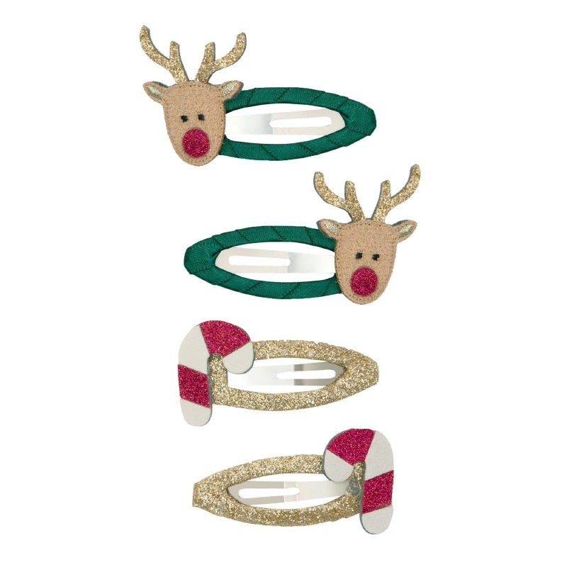 Christmas Clips - Rudolph & Candy Cane