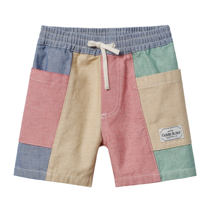 Goldie + Ace Noah Pocket Shorts - Patchwork