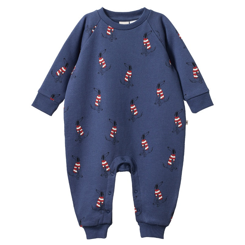 Nature Baby LS Juno Romper - Best Friend Indigo