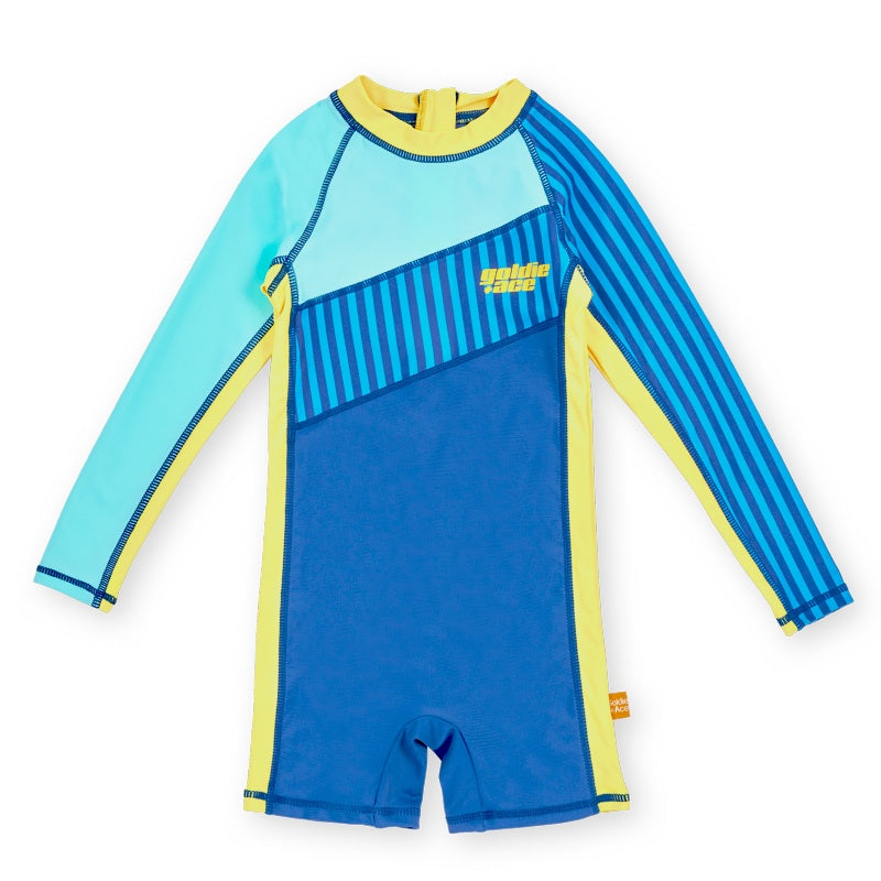 Goldie + Ace Stripe Panel Short Leg Swimsuit