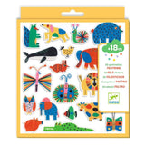 Djeco 60 Felt Stickers - Animals Everywhere!