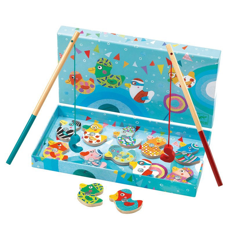 Djeco 12PC Magnetic Duck Fishing