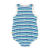 Goldie + Ace Waffle Bubble Romper - Blue