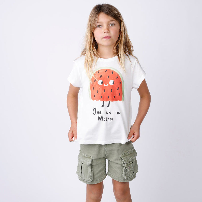 Minti Pockets Denim Short - Khaki