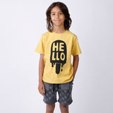 Minti Sketchy Grid Short - Grey Wash