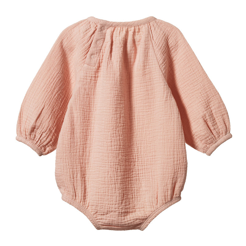 Nature Baby Meadow Bodysuit - Muslin Rose Dust