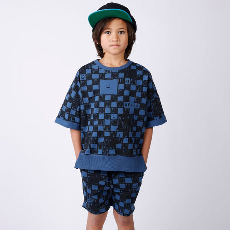 Minti Sketchy Grid Short - Midnight