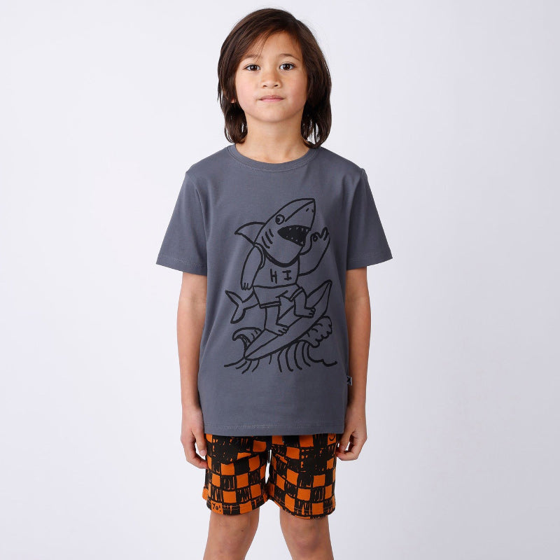 Minti Sketchy Grid Short - Orange