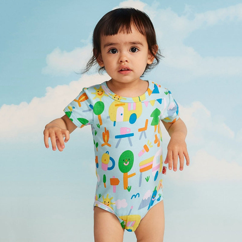 Halcyon Nights SS Bodysuit - Happy Camper