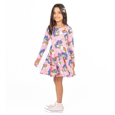 Rock Your Baby LS Dress - Unicorn Daisy