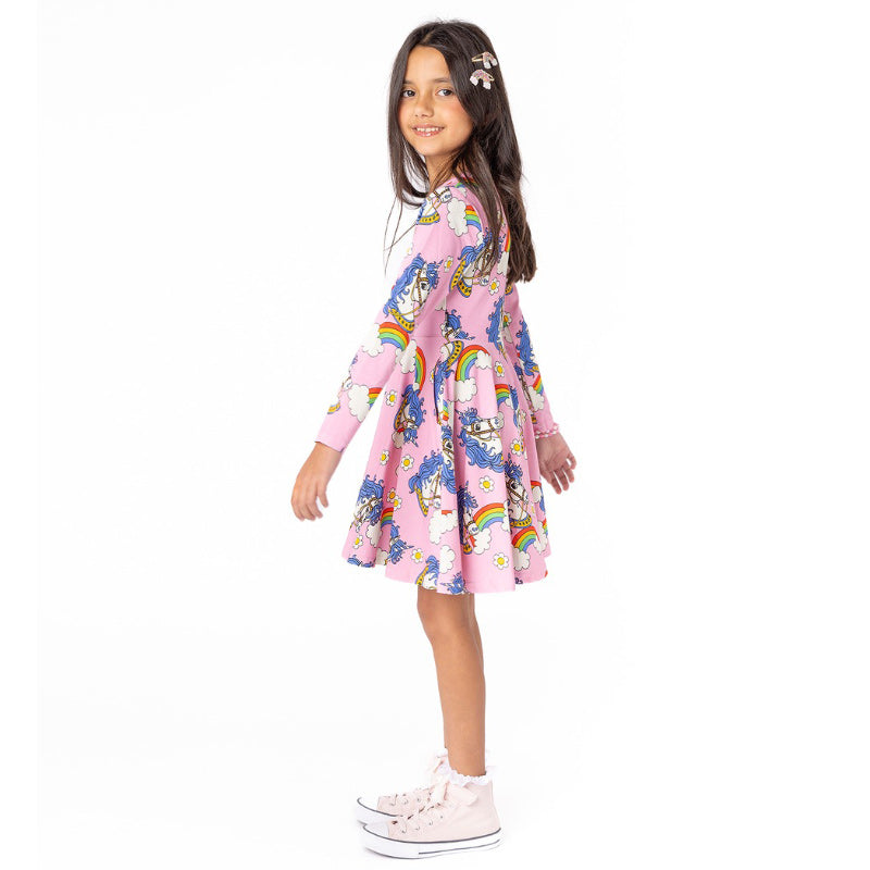 Rock Your Baby LS Dress - Unicorn Daisy