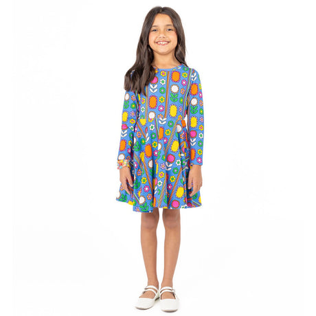 Rock Your Baby LS Dress - Nordic Floral