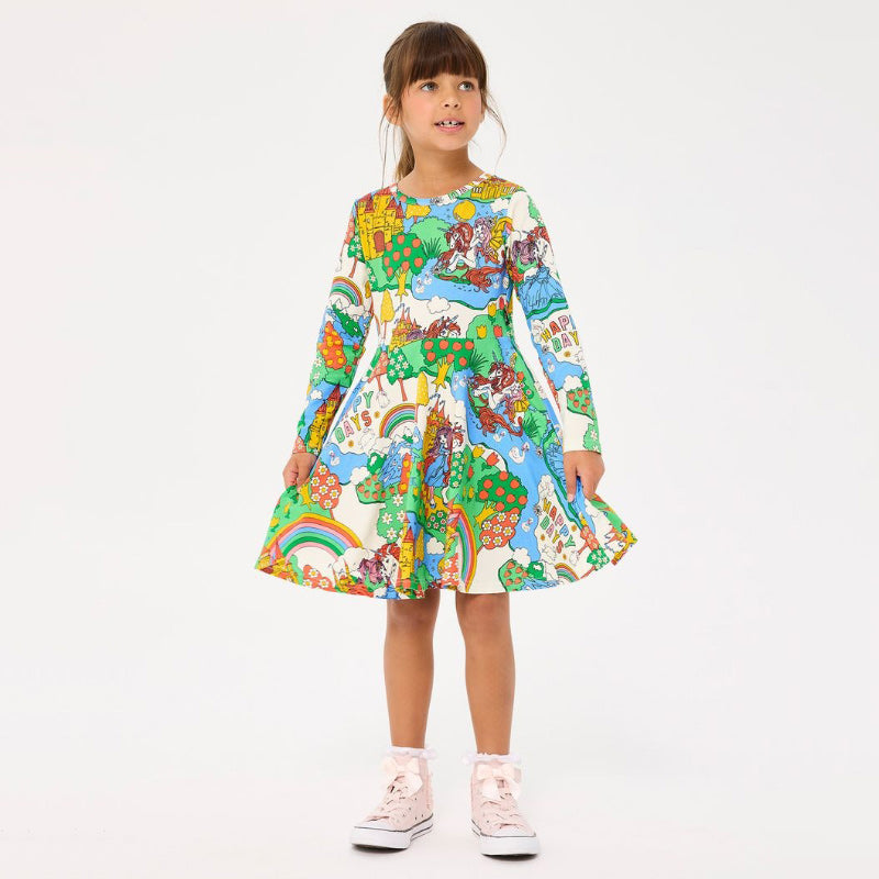 Rock Your Baby LS Dress - Happy Land Green