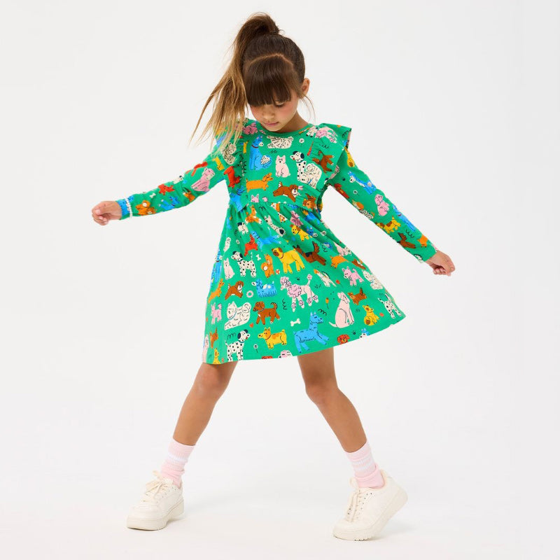 Rock Your Baby LS Dress - Park Life Green