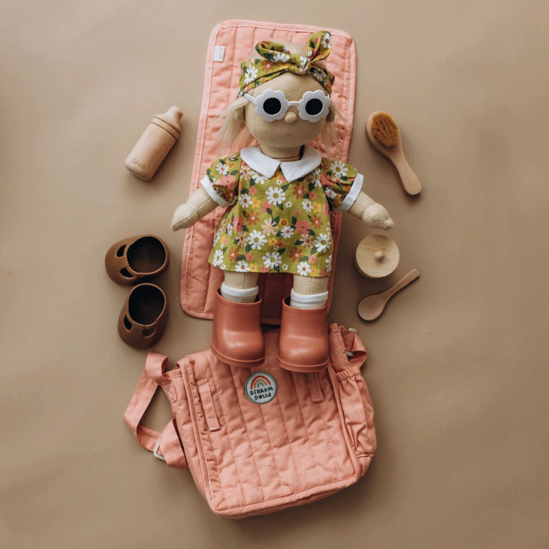 Olli Ella Convertible Changing Set - Rose