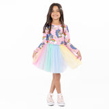Rock Your Baby LS Circus Dress - Unicorn Daisy