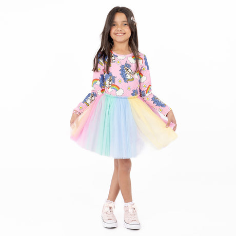 Rock Your Baby LS Circus Dress - Unicorn Daisy