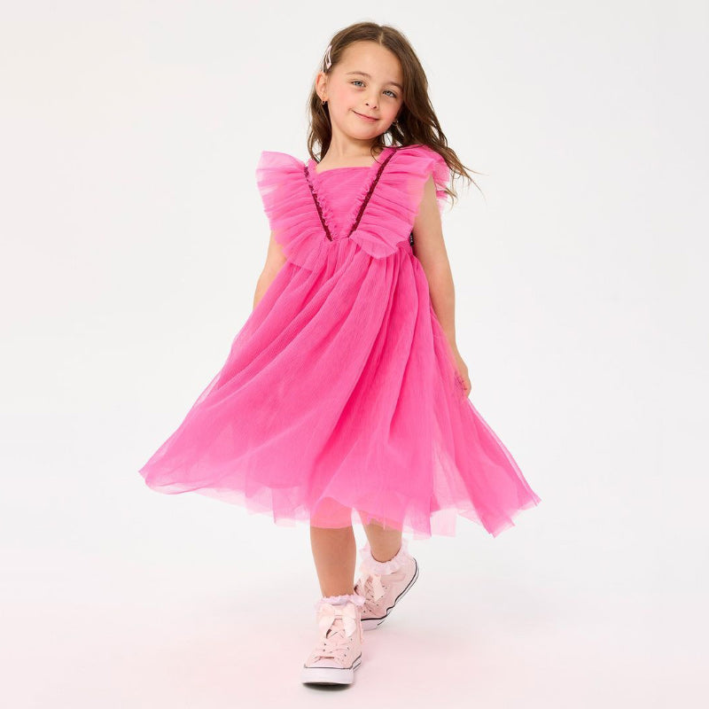 Rock Your Baby Butterfly Dress - Hot Pink