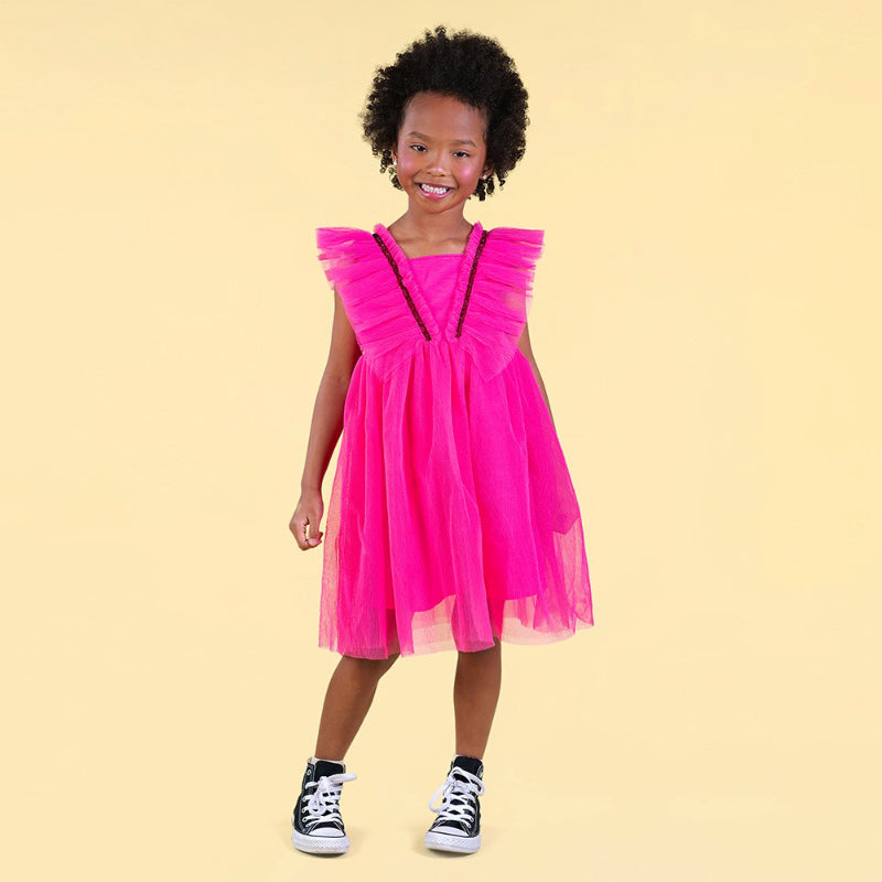 Rock Your Baby Butterfly Dress - Hot Pink