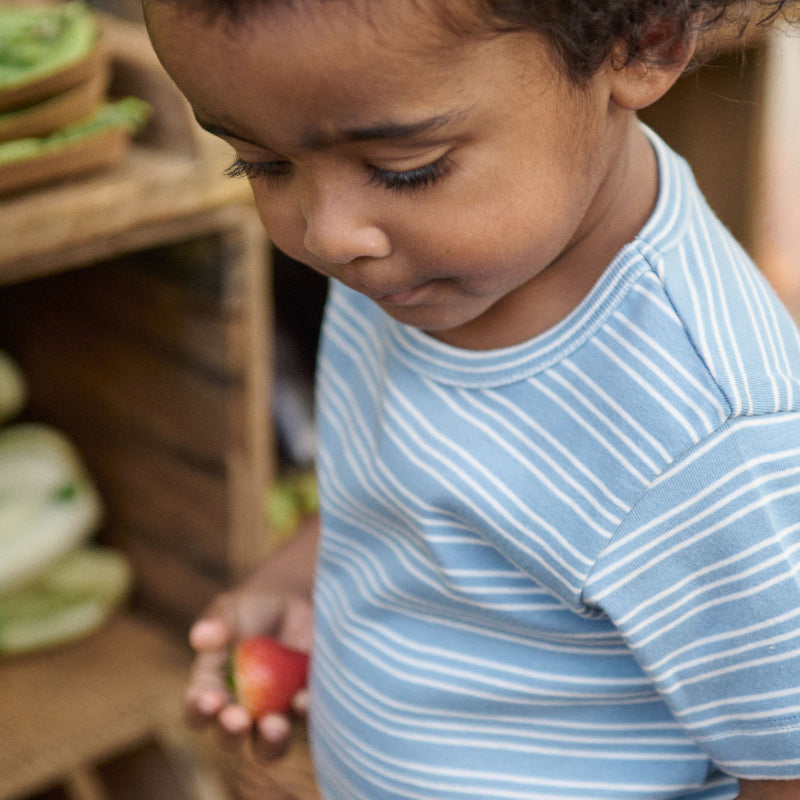Nature Baby River Tee - Blue Stripe Trio