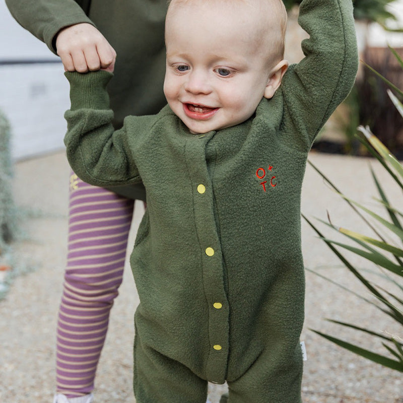 Olive And The Captain Fleece Romper - Olive