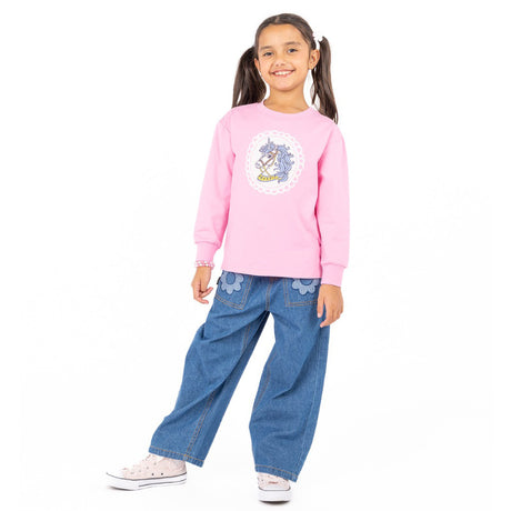 Rock Your Baby LS T-Shirt - Unicorn Daisy Pink