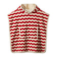 Nature Baby Poncho Towel - Waves Red