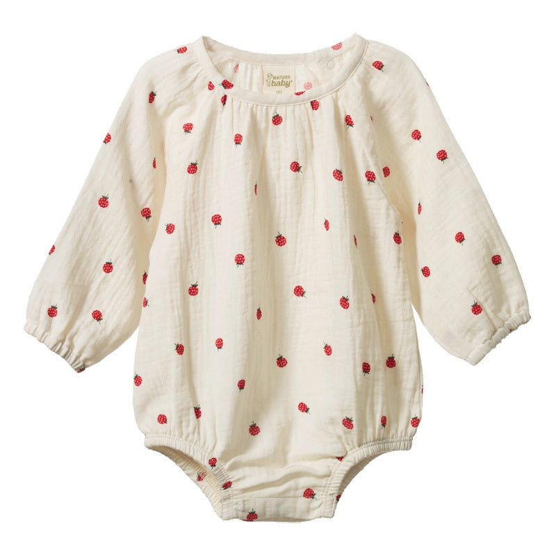 Nature Baby Meadow Bodysuit - Raspberry