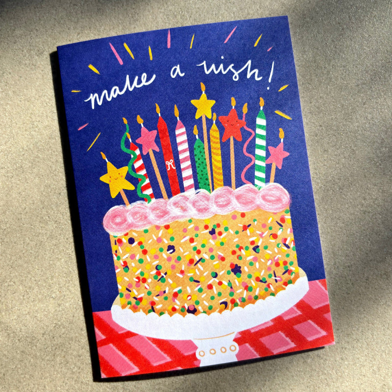 Make a Wish Birthday Cake Card