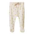 Nature Baby Footed Rompers - Pointelle Lemon