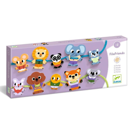 Djeco Fila Friends Wooden Lacing Set
