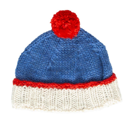Acorn Teddy Beanie - Blue/Red