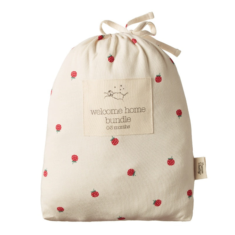 Nature Baby Welcome Home Bundle - Raspberry Print