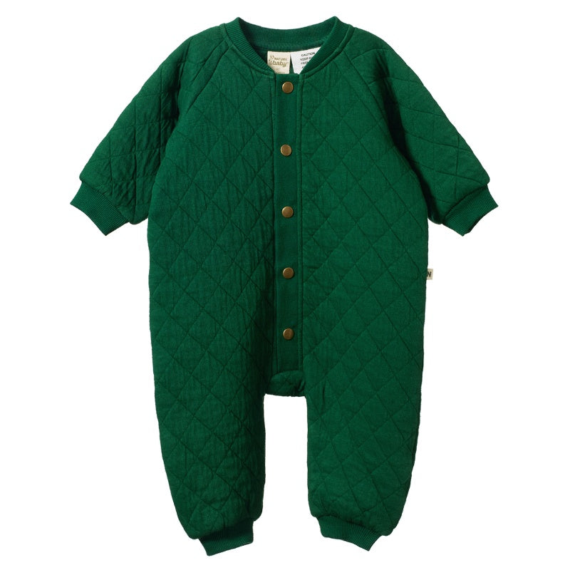 Nature Baby Long Sleeve Juno Quilted Romper - Eden
