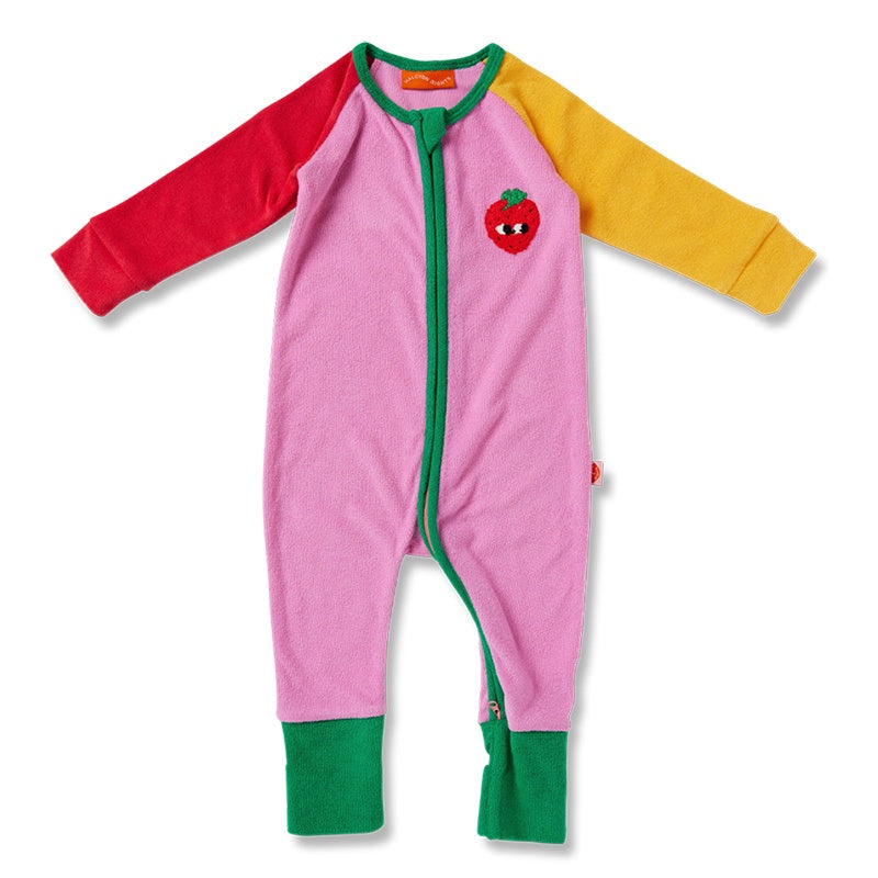 Halcyon Nights Terry LS Romper - Happy Harvest