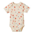 Nature Baby Short Sleeve Bodysuit - Petite Flora Stamp Print