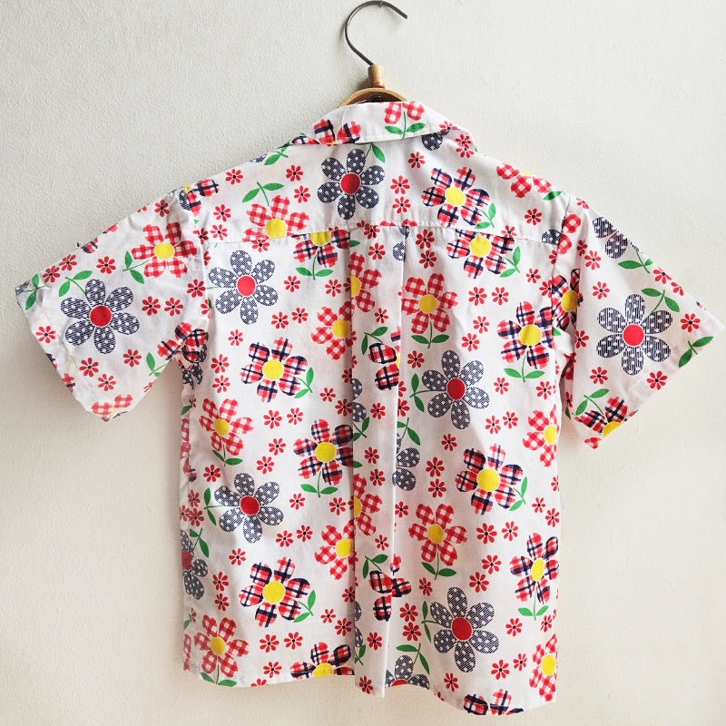Shorties Disco Shirt Retro Flowers
